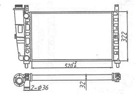 RADIADOR FIAT UNO 1.3-1.5-1.6 N 91 (C/DEPOSITO)
