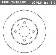 DISCO FRENO (240mm) DEL NISSAN B13 (JAP)