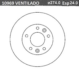 DISCO FRENO (274mm) DEL KIA CARNIVAL 99