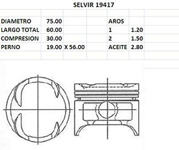 PISTONES 75mm HONDA 1.5-1.6 (P28) STD