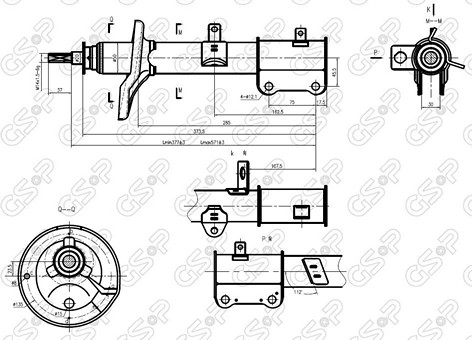 AMORTIGUADOR TRA IZQ TOYOTA COROLLA 93-02 BREME