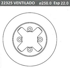 DISCO FRENO (250mm) DEL NISSAN VANETTE