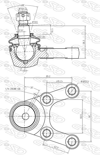 ROTULA INF MITSUBISHI L200 90 4WD AYD