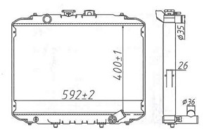 RADIADOR HYUNDAI H100 2.4 N 93