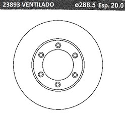 DISCO FRENO (289mm) DEL TOYOTA HILUX 91 (4WD) BREM