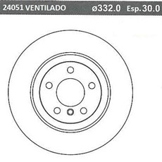 DISCO FRENO (332mm) DEL BMW X5