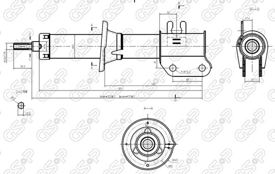 AMORTIGUADOR DEL IZQ DAEWOO-SUZUKI GAS BREME