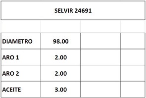AROS 98.0mm KIA 3000 STD RIK