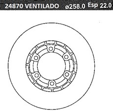 DISCO FRENO (258.50) DEL MITSUBISHI L200 2WD BREME