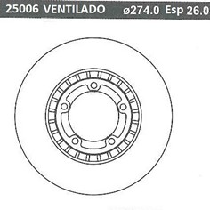 DISCO FRENO (274mm) DEL HYUNDAI H1 05
