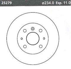 DISCO FRENO (234mm) DEL DAIHATSU G100-102 BREME
