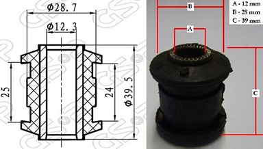 BUJE BASTIDOR TRA HYUNDAI ELANTRA 96 (P/TRA) GSP