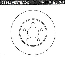 DISCO FRENO (286mm) DEL FORD RANGER 98 (4WD)