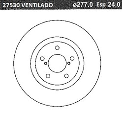 DISCO FRENO (276mm) DEL SUBARU FORESTER 98
