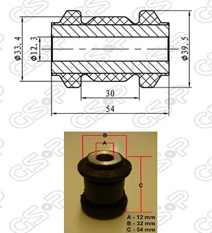 BUJE BASTIDOR INF VW FOX-POLO 02 (GOMA)