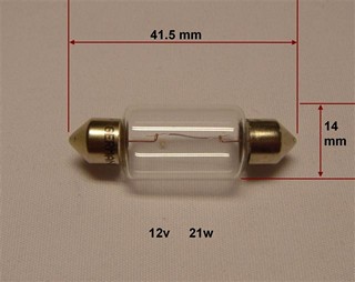 LAMPARA 12V 21W TUBULAR (15.50 X 44) (TRIFA)