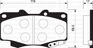 PASTILLAS DEL TOYOTA HILUX VIGO 2004-2007 BREMSI