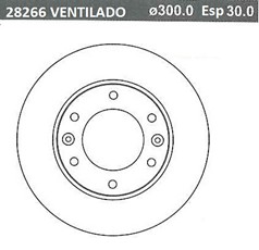 DISCO FRENO (300mm) DEL HYUNDAI H1 08