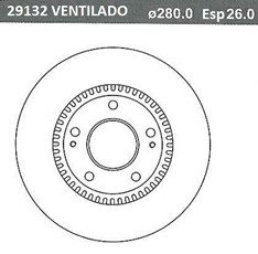 DISCO FRENO (280mm) DEL HYUNDAI TUCSON 06 BREME
