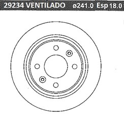 DISCO FRENO (241mm) DEL HYUNDAI I10-PICANTO 05 BRE