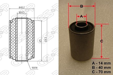 BUJE ELASTICO DEL TOYOTA HILUX 92 4WD (METAL) GSP