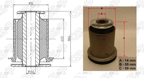 BUJE BASTIDOR INF TOYOTA HILUX VIGO(2-4WD) GDE GSP