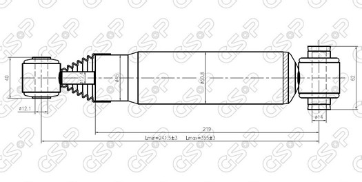 AMORTIGUADOR TRA PEUGEOT 206-207 BREME