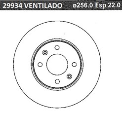 DISCO FRENO (256mm) DEL HYUNDAI ACCENT 07