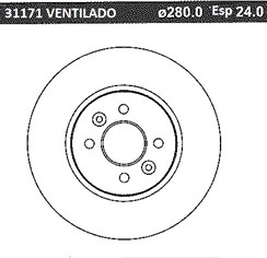 DISCO FRENO (280mm) DEL RENAULT MEGANE