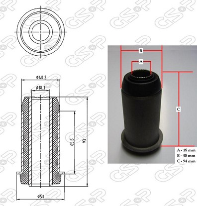 BUJE BASTIDOR INF TOYOTA HILUX 85 GSP