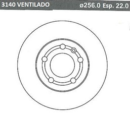 DISCO FRENO (256mm) DEL VW GOLF 98BREME