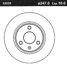 DISCO FRENO (247mm) DEL CITROEN-PEUGEOT