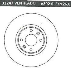 DISCO FRENO (302mm) DEL CITROEN-PEUGEOT 02 BREME