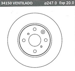 DISCO FRENO (247mm) DEL BYD F0 BREME