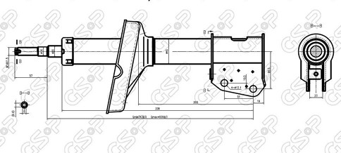 AMORTIGUADOR DEL RENAULT CLIO II 1.0-1.1-1.2 BREME