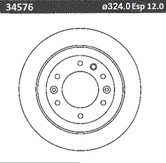 DISCO FRENO (324mm) TRA KIA CARNIVAL 06