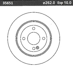 DISCO FRENO (262mm) TRA HYUNDAI ACCENT 11 BREME