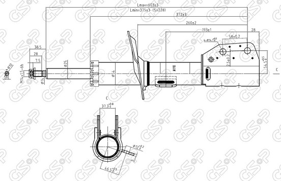 AMORTIGUADOR DEL IZQ GM CAPTIVA 10 BREME