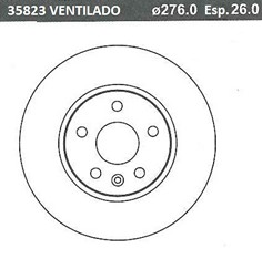 DISCO FRENO (276mm) DEL GM CRUZE 09