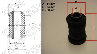 BUJE BASTIDOR INF TOYOTA COROLLA 88-96(CHICO) GSP
