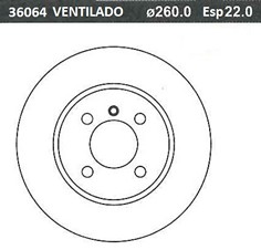 DISCO FRENO (260mm) DEL BMW E30 83