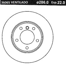 DISCO FRENO (286mm) DEL BMW E36 91