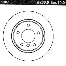 DISCO FRENO (280mm) TRA BMW E36 91