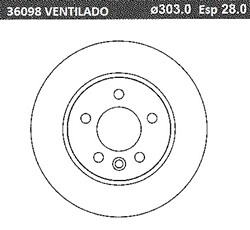 DISCO FRENO (303mm) DEL VW AMAROK 10