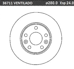 DISCO FRENO (280mm) DEL RENAULT DUSTER 2.0 11