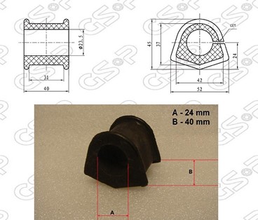 BUJE B/ESTAB DEL TOYOTA COROLLA 93 (24mm) GSP