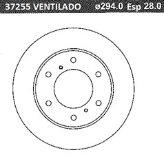 DISCO FRENO (294mm) DEL MITSUBISHI L200 06-4WD BRE