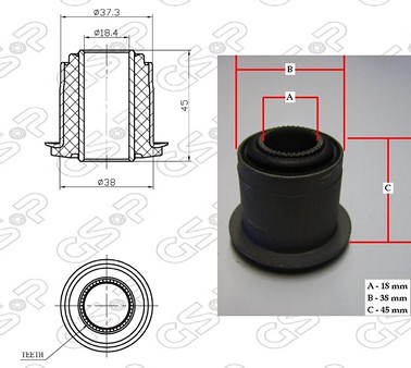 BUJE BASTIDOR SUP ISUZU-WINGLE 3-5 (2WD) (4) GSP
