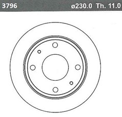 DISCO FRENO (230mm) DEL HYUNDAI ATOS 98