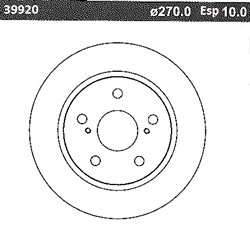 DISCO FRENO (270mm) TRA TOYOTA COROLLA N 08